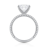 Princess With Braided Pave Ring  (3.50 Carat D-VVS2)