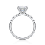 Radiant Solitaire Ring With Pave Basket  (1.00 Carat F-VS1)
