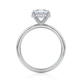 Round Solitaire Ring With Pave Basket  (1.00 Carat G-VVS2)