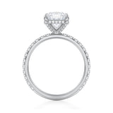 Cushion Pave Basket With Pave Ring  (1.40 Carat E-VS1)