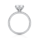 Pear Pave Basket With Pave Ring  (1.20 Carat F-VS1)