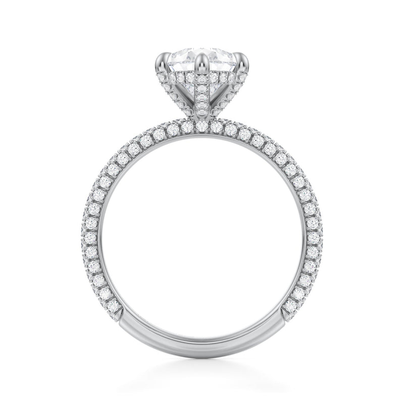 Pear Pave Basket With Trio Pave Ring  (2.40 Carat D-VS1)