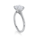 Classic Cushion Cathedral Ring  (3.40 Carat F-VS1)