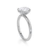 Oval Martini Basket Solitaire Ring  (3.20 Carat D-VS1)