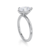 Pear Martini Basket Solitaire Ring