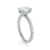 Oval Wrap Halo With Pave Ring  (1.50 Carat F-VVS2)