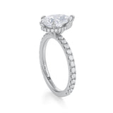 Pear Wrap Halo With Pave Ring  (3.70 Carat F-VVS2)