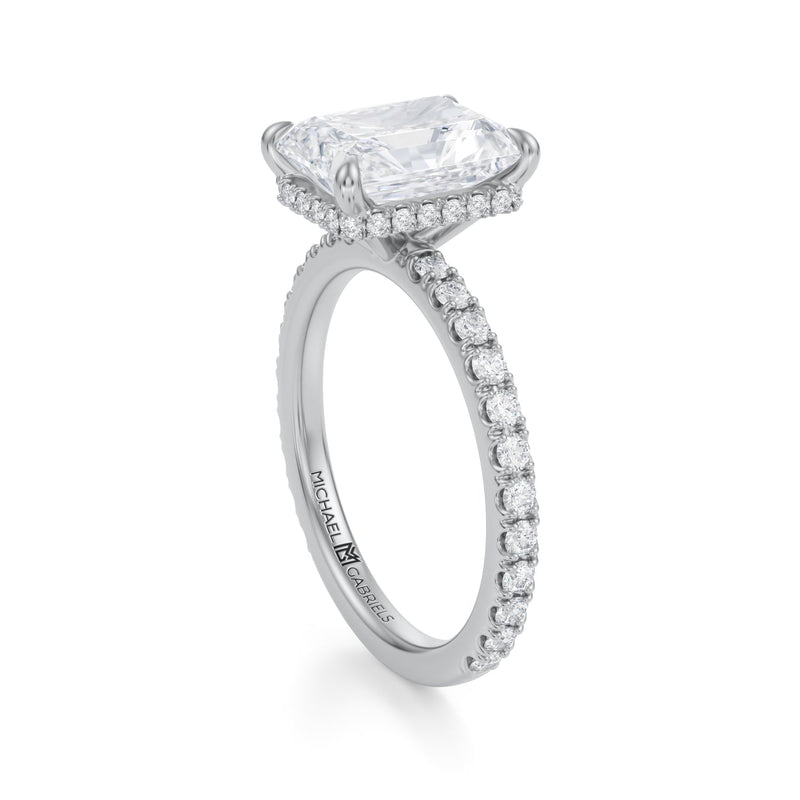 Radiant Wrap Halo With Pave Ring  (3.50 Carat E-VVS2)