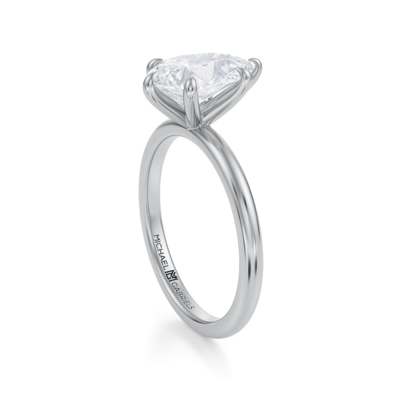 Classic Pear Solitaire Ring (2.70 Carat G-VVS2)