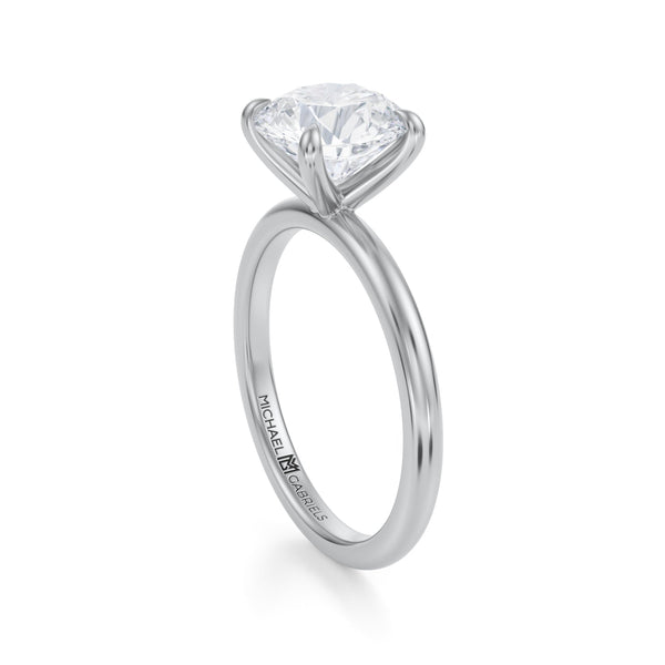 Lab Grown Diamond Solitaire Ring in White Side Angle