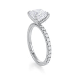 Cushion Pave Ring With Pave Prongs  (1.00 Carat E-VS1)