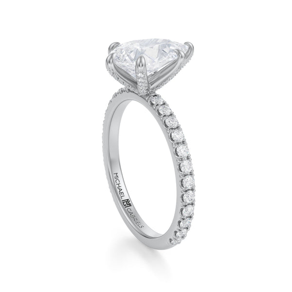 Pear Pave Ring With Pave Prongs