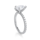Pear Pave Ring With Pave Prongs  (2.40 Carat F-VVS2)
