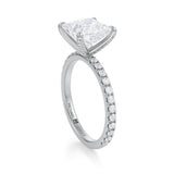 Princess Pave Ring With Pave Prongs  (1.70 Carat D-VS1)