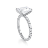 Radiant Pave Ring With Pave Prongs  (1.20 Carat G-VVS2)