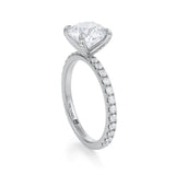 Round Pave Ring With Pave Prongs  (2.70 Carat E-VVS2)