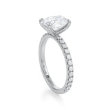 Oval Pave Ring With Pave Prongs  (2.00 Carat E-VVS2)