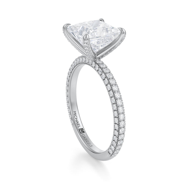 Princess With Braided Pave Ring  (3.70 Carat D-VS1)