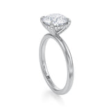 Round Solitaire Ring With Pave Basket  (1.40 Carat G-VS1)