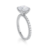 Cushion Pave Basket With Pave Ring  (3.50 Carat F-VS1)