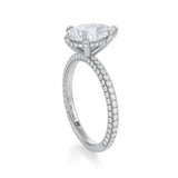 Pear Pave Basket With Trio Pave Ring  (3.70 Carat E-VS1)