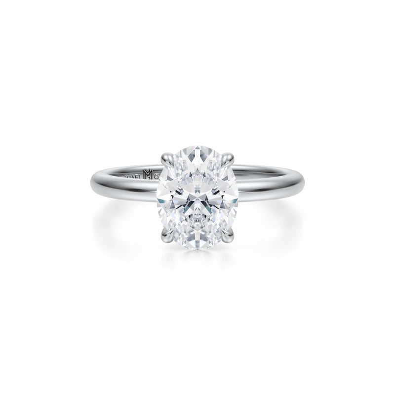Classic Oval Solitaire Ring (2.50 Carat G-VVS2)