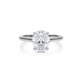 Classic Oval Cathedral Ring  (3.20 Carat F-VS1)