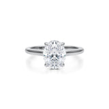 Classic Oval Cathedral Ring  (1.50 Carat E-VVS2)