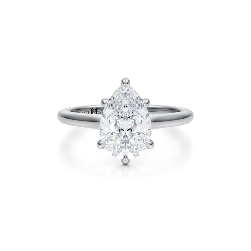 Classic Pear Cathedral Ring  (1.50 Carat E-VVS2)