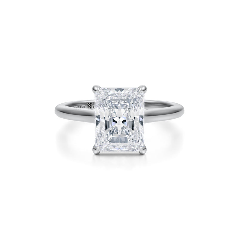 Classic Radiant Cathedral Ring  (3.20 Carat E-VVS2)