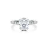 Oval Wrap Halo With Pave Ring  (3.70 Carat F-VS1)