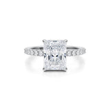 Radiant Wrap Halo With Pave Ring  (3.00 Carat F-VS1)