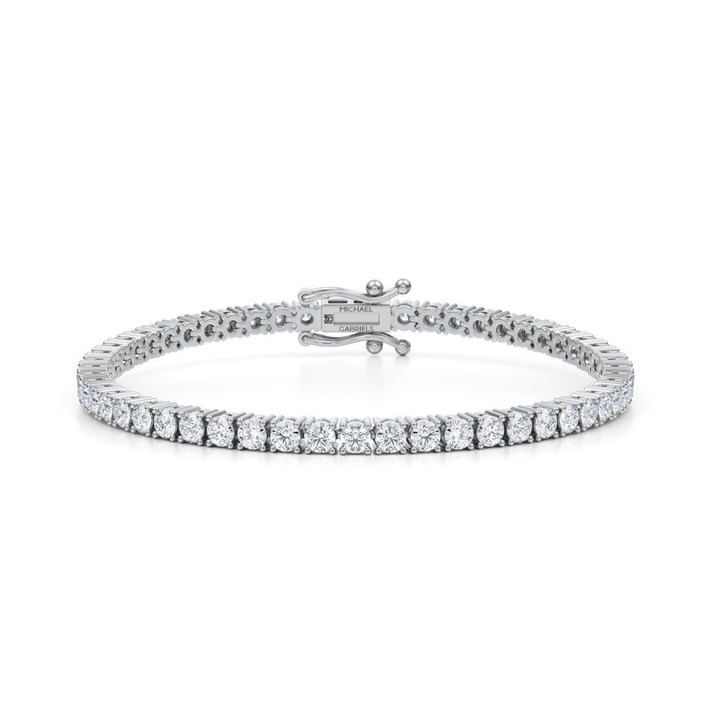 Ethical 3.69 Carat 71 Diamond 18 Carat White Gold Tennis Bracelet –  Imperial Jewellery
