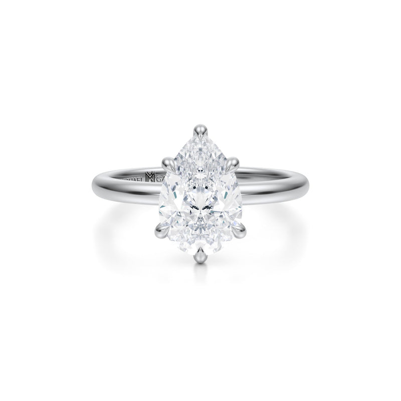 Classic Pear Solitaire Ring (3.00 Carat G-VS1)