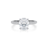 Oval Trio Pave Ring  (2.40 Carat F-VVS2)