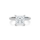 Princess With Braided Pave Ring  (3.50 Carat D-VS1)