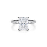 Radiant Halo With Trio Pave Ring  (2.40 Carat G-VVS2)