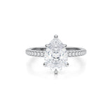 Pear Halo With Trio Pave Ring  (2.20 Carat D-VVS2)
