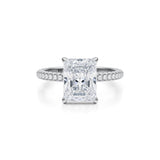 Radiant Invisible Halo With Trio Pave Ring