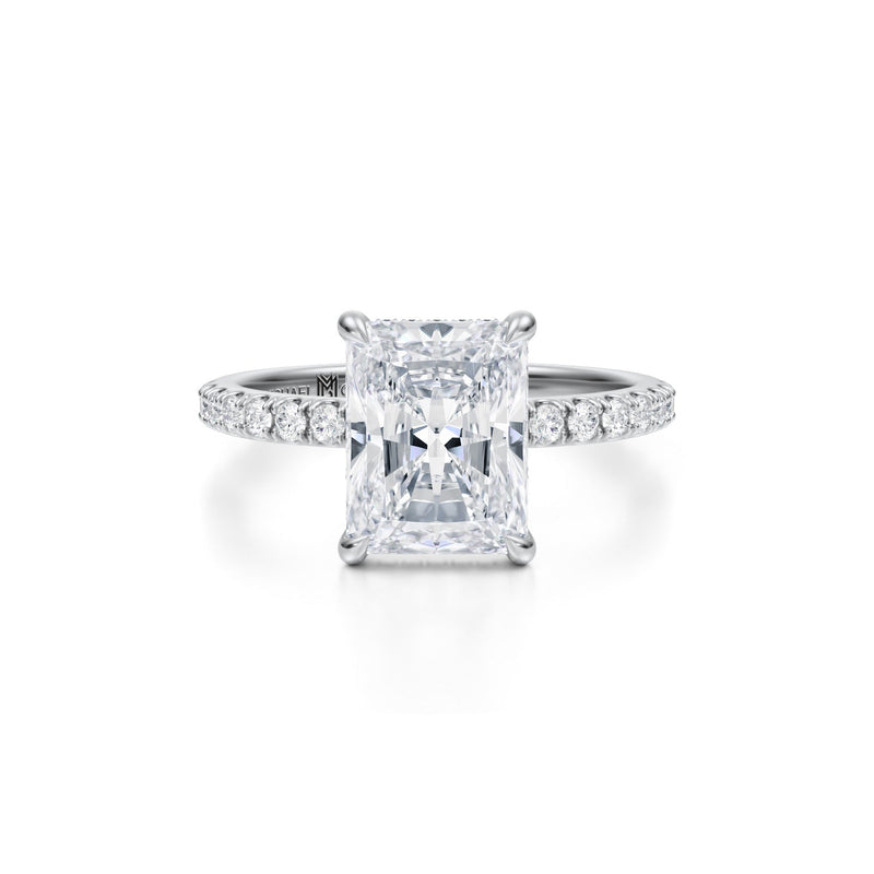 Radiant Pave Basket With Pave Ring  (1.00 Carat E-VS1)