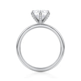Pear Solitaire Ring With Pave Prongs  (2.00 Carat G-VS1)