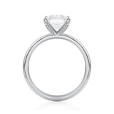 Radiant Solitaire Ring With Pave Prongs  (3.20 Carat D-VVS2)