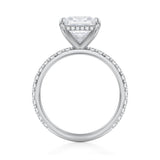 Princess Invisible Halo With Pave Ring