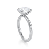 Oval Solitaire Ring With Pave Prongs  (2.40 Carat G-VS1)