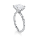 Princess Solitaire Ring With Pave Prongs  (3.70 Carat D-VS1)