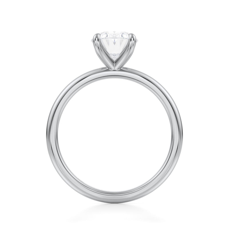 Classic Oval Solitaire Ring (2.20 Carat F-VS1)