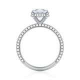 Round Pave Basket With Trio Pave Ring