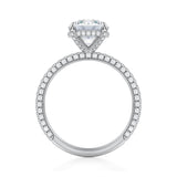 Round Pave Basket With Trio Pave Ring  (3.70 Carat E-VS1)