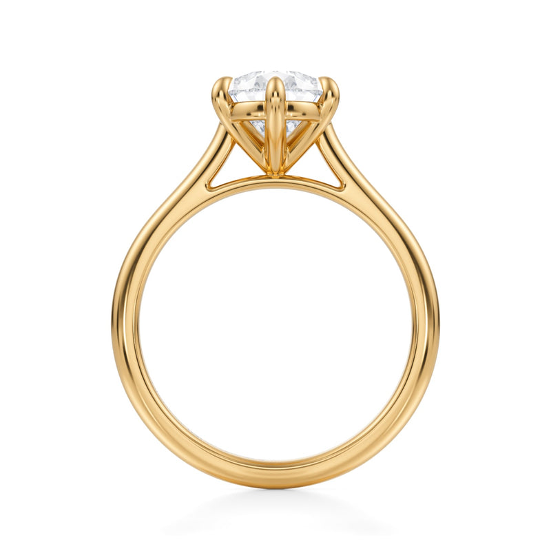 Classic Pear Cathedral Ring  (1.00 Carat E-VVS2)