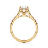 Oval Pave Cathedral Ring With Pave Basket  (2.50 Carat D-VVS2)